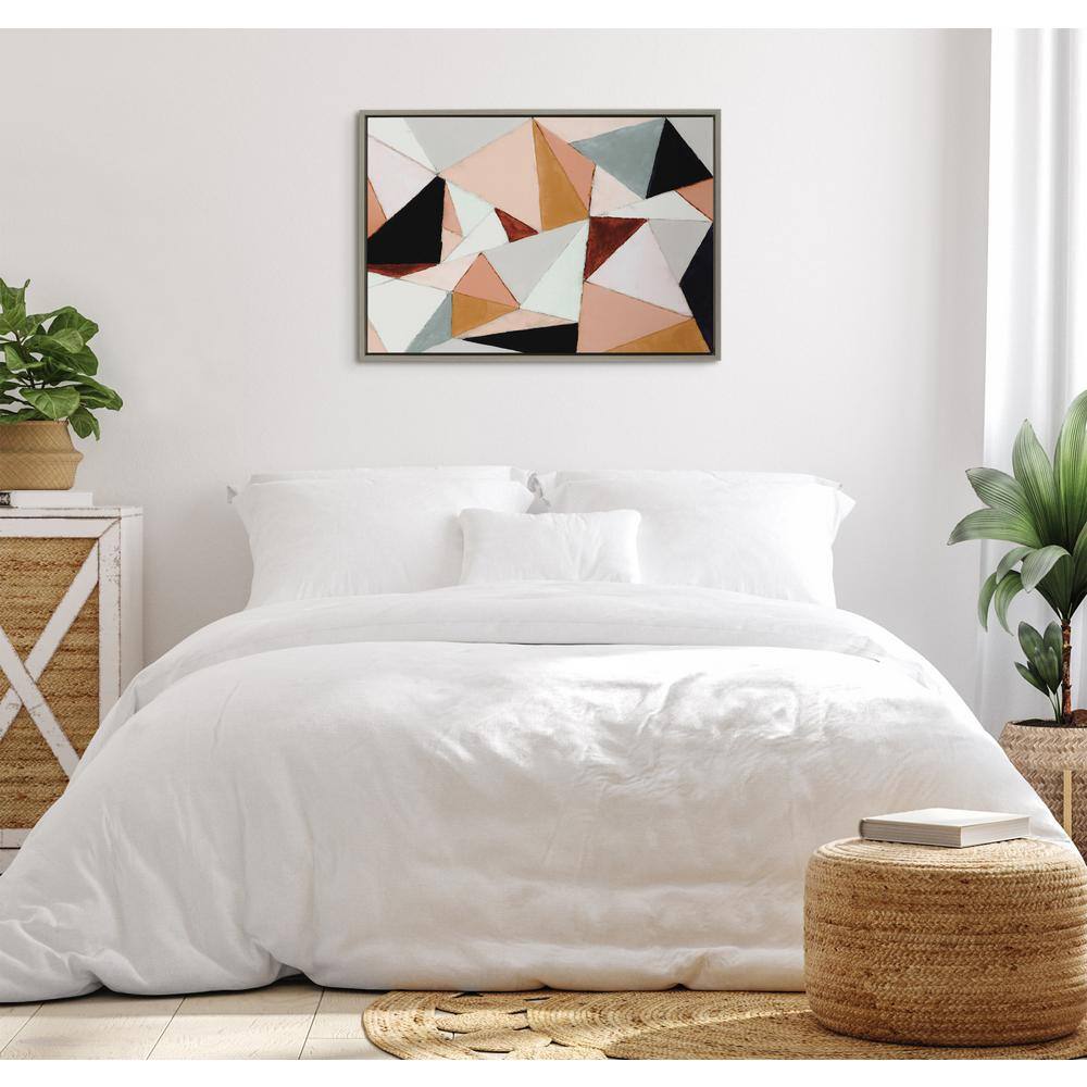 Geo Abstract Multicolor Canvas Print with Polystyrene Frame