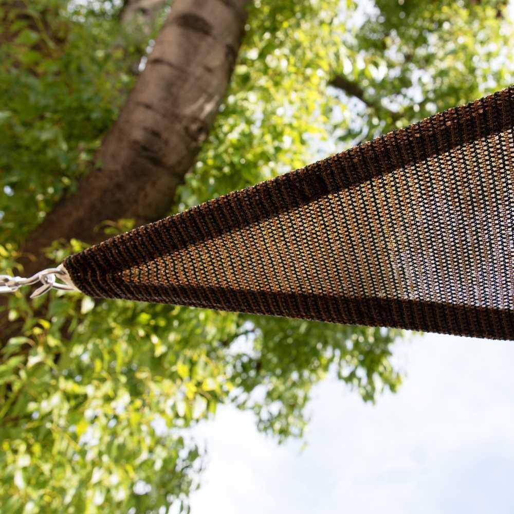 Brown 10' x 13' Rectangle Sun Shade Sail with Stainless D Rings