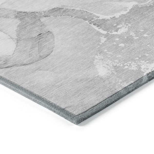 Chantille ACN517 Gray 1 ft. 8 in. x 2 ft. 6 in. Machine Washable Indoor/Outdoor Geometric Area Rug
