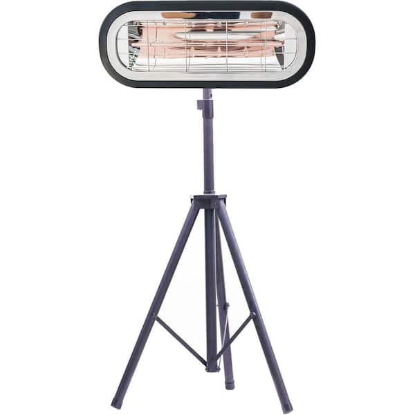 Hanover 18 in. Electric Halogen Infrared Heat Lamp with Mounting Bracket and Tri-Pod Stand, Powerful Heating up to 122 Sq. Ft.