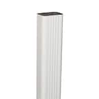 2 in. x 3 in. x 10 ft. White Aluminum Downspout