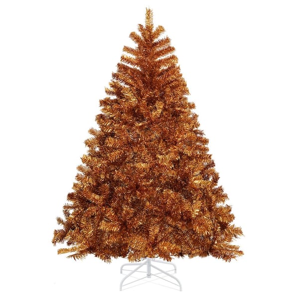JEAREY 6 ft. Gold Unlit Artificial Classic Christmas Tree