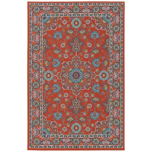 Sunice Collection Tangerine 3'6" x 5'6" Rectangle Residential Indoor-Outdoor Area Rug