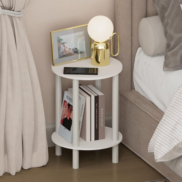 Turn-N-Tube White/White 13.19 in. W Nightstand
