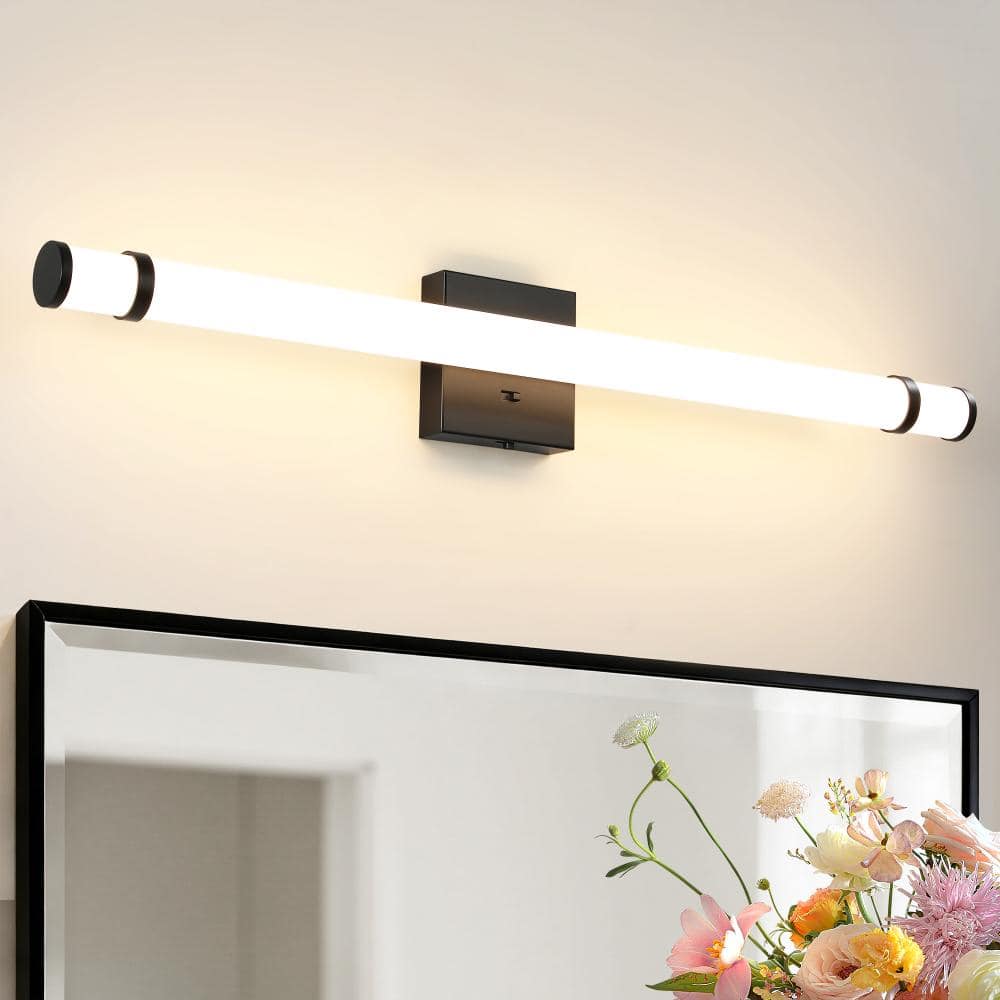 31 In. 1-Light Modern Black Dimmable LED Bathroom Vanity Light, 5CCT Selectable (2800K-6000K) price history on PriceWatchPro