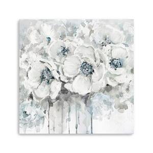 Victoria Winter Blues Flower by Unknown 1-Piece Giclee Unframed Nature Art Print 30 in. x 30 in.