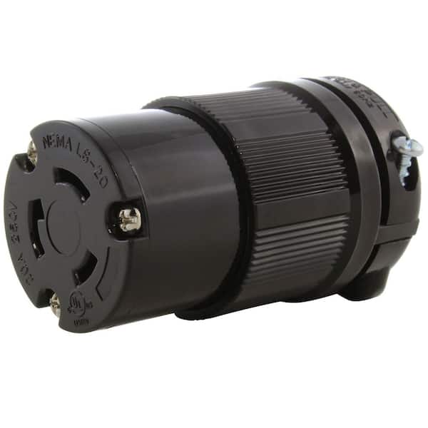 AC WORKS NEMA 20 Amp 250-Volt 3-Prong Locking Female Connector with UL C-UL Approval