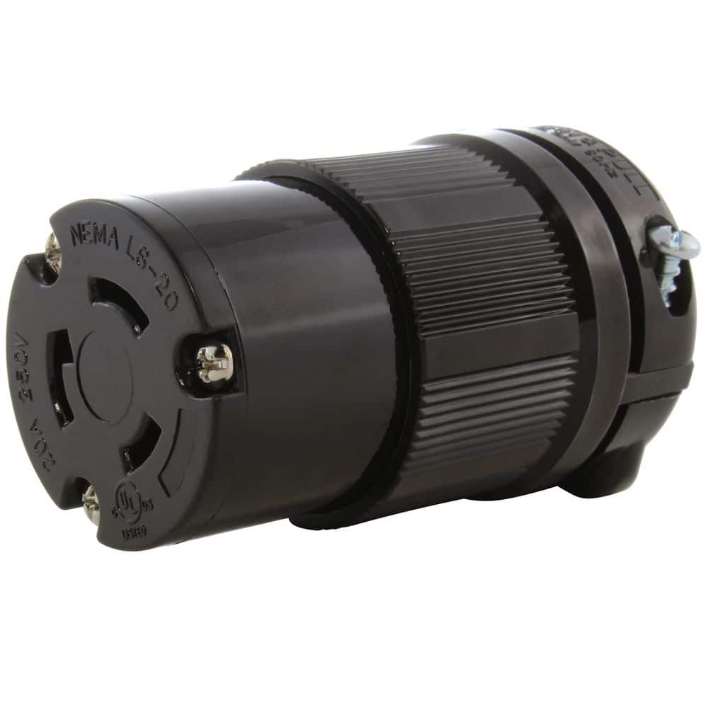 NEMA L6-20R 20A 250V 3-Prong Locking Female Connector in Black with UL, C-UL Approval price history on PriceWatchPro