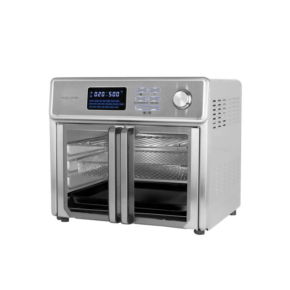 MAXX 26 qt. Digital Air Fryer Oven with 5 Accessories and Quiet Mode, in Stainless Steel