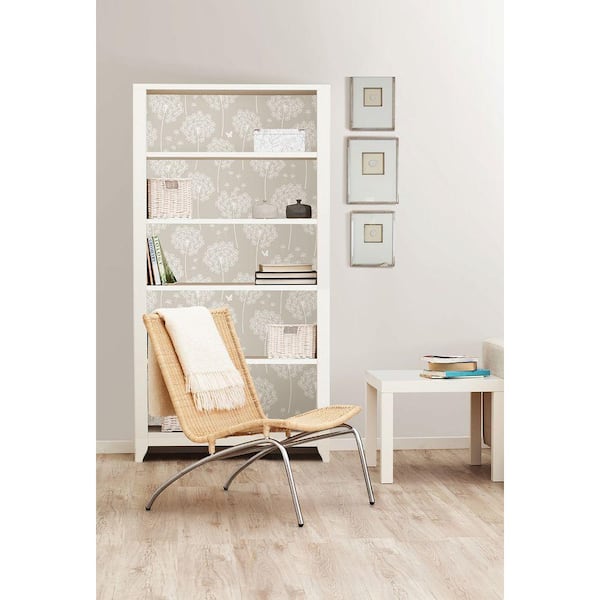 Dandelion Grey Neutral Wallpaper Sample