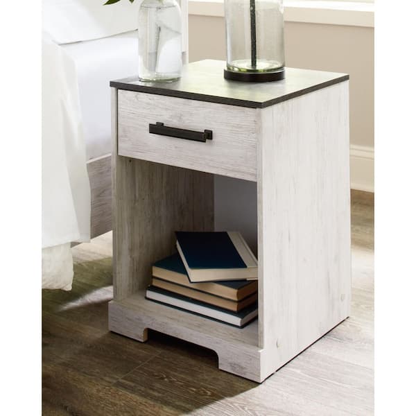 Shawburn White 1 Drawer Nightstand