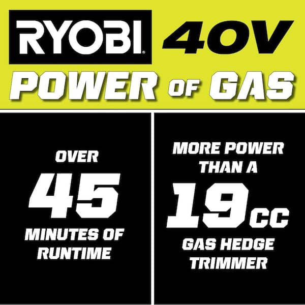 40V 24 in. Cordless Battery Hedge Trimmer with Debris Collector and 2.0 Ah Battery and Charger