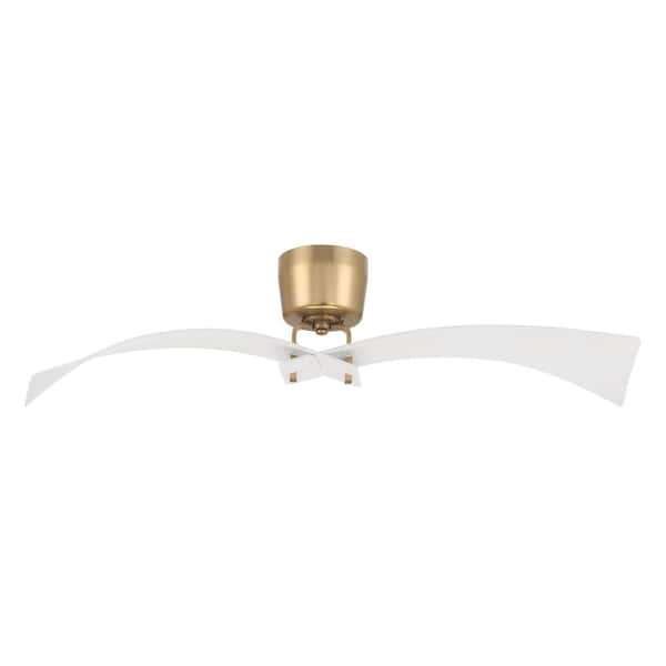 CRAFTMADE Tern 52 in. White/Satin Brass Ceiling Fan w/Remote Control, Smart Wi-Fi Enabled, works with Alexa & Smart Home Devices