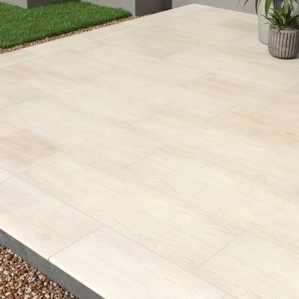 MSI Caldera Blanca 2cm. x 16 in. x 47 in. Matte Porcelain Paver Floor Tile (10.44 sq. ft./Case)