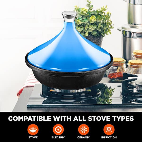 Granitestone Blue Nonstick Cookware Set, Tri-Ply Base, Stainless Steel Pots  & Pans Set, 5 Piece Cookware - AliExpress