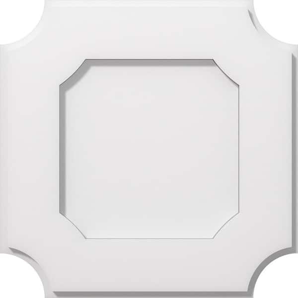 Ekena Millwork 1 in. P X 8-1/4 in. C X 14 in. OD Locke Architectural Grade PVC Contemporary Ceiling Medallion
