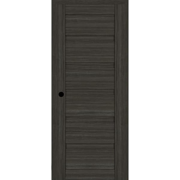 Belldinni Louver DIY-FRIENDLY 36 in. x 79,375 in. Right-Hand Gray Oak Wood Composite Single Swing Interior Door