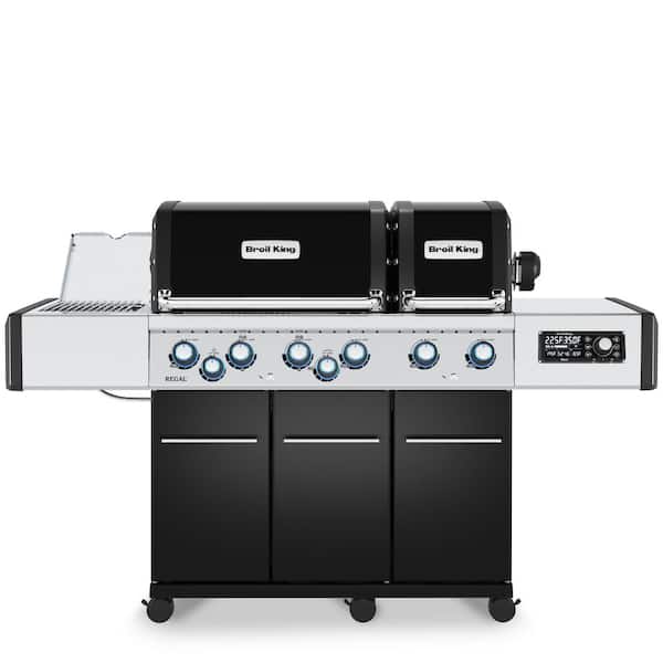 Regal Q 690 Pro IR 6-Burner Propane Gas Grill in Stainless Steel with Side Burner and Rear Rotisserie Burner