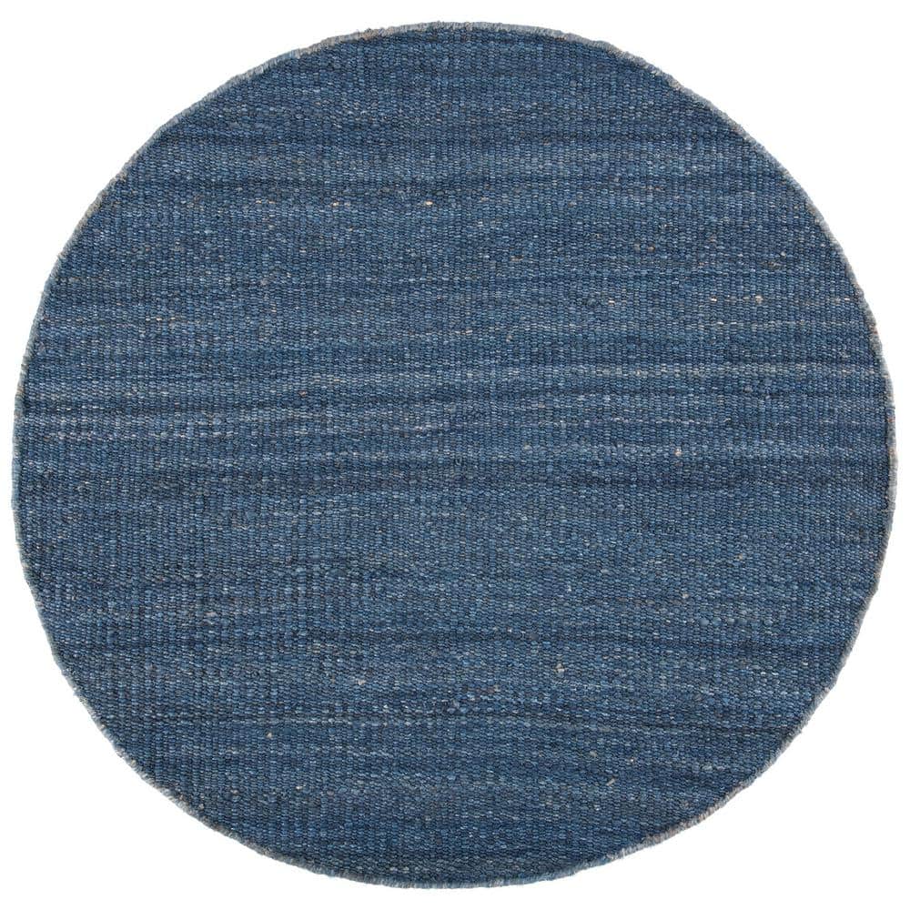 Natural Fiber Navy 8 ft. x 8 ft. Gradient Solid Color Round Area Rug price history on PriceWatchPro