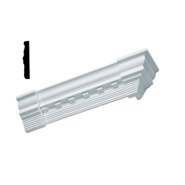 Focal Point 1/4 in. x 5 in. x 3-1/2 in. Primed Polyurethane Colonial Dentil Crown Outside Corner Moulding