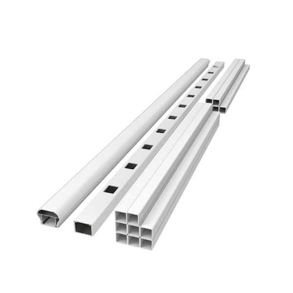 6 ft. x 36 in. 32° to 38° Vinyl Titan Pro Stair Rail Kit with 1-1/4 in. Square Balusters
