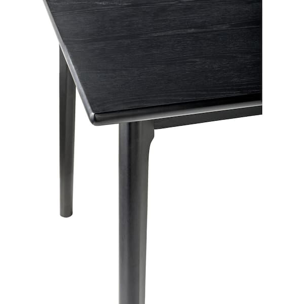 Livabliss Sydnie Modern Black Wood 35 in. W 4 Legs Dining Table Seats 4