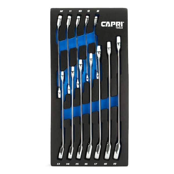 Metric 120-Tooth Ultra-Smooth Extra-Long Reversible Ratcheting Wrenches Set (12-Piece)