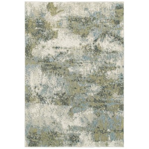 Everette Blue/Green 8 ft. x 10 ft. Abstract Area Rug