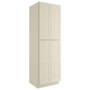 30-in W X 24-in D X 96-in H in Shaker Antique White Plywood Ready to Assemble Floor Wall Pantry Kitchen Cabinet