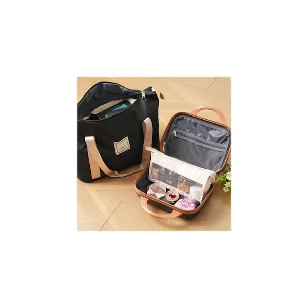 Louis　ブラック、ブラウンセット Tatahance 4-Piece Black and Brown ABS Hardside Lightweight Luggage