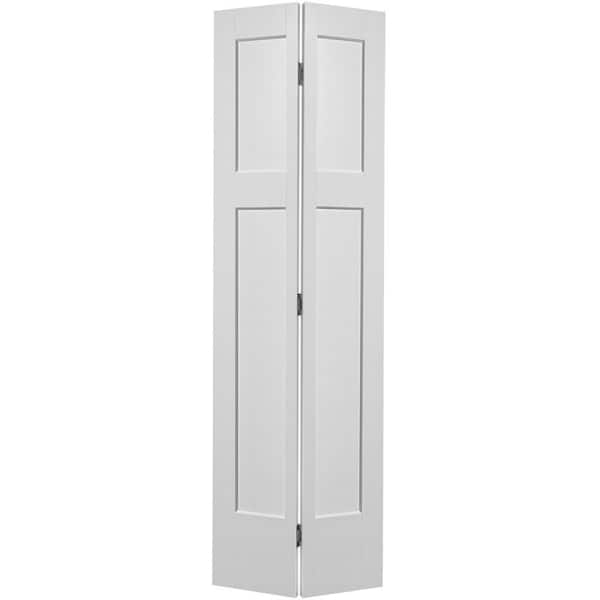 Masonite 24 in. x 80 in. 4 Panel Winslow Primed White Hollow-Core Composite Bi-fold Interior Door