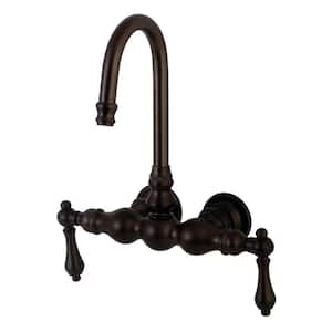 Aqua Vintage 2-Handle Wall-Mount Claw Foot Tub Faucet in Oil Rubbed Bronze
