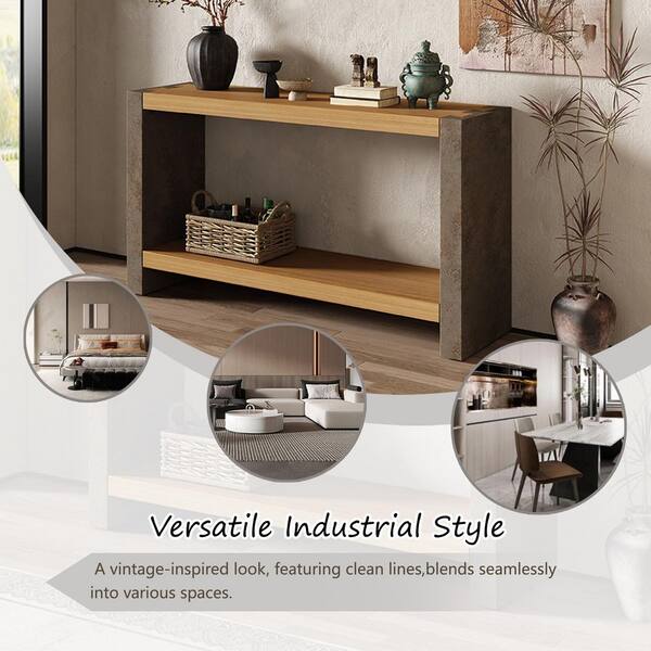 CHRISTOPHER KNIGHT HOME Jesse Vintage 59 in. Brown Rectangle MDF