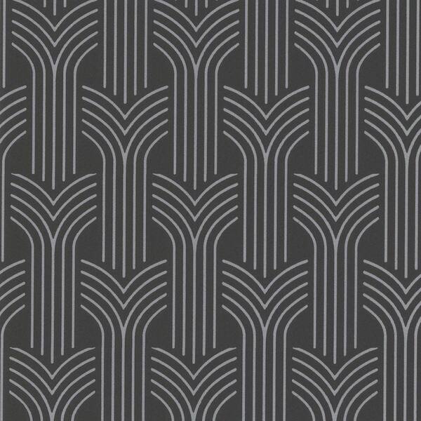 Graham & Brown 56 sq. ft. Cinema Gray Wallpaper