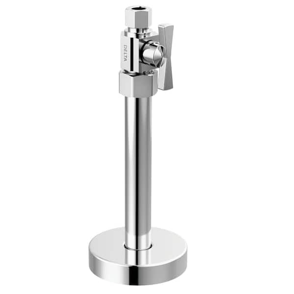 7.56 in. L Chrome Straight Supply Stop Valve
