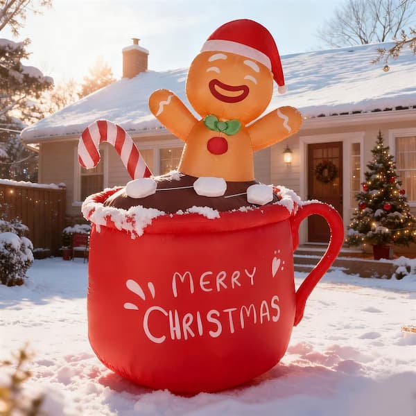Karl home 4.7 ft. x 6.4 ft. Lighted Christmas Inflatable
