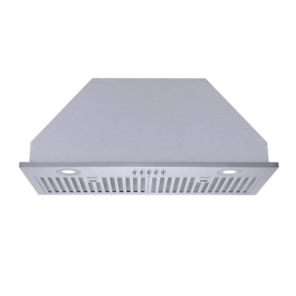 Vissani Aveiro 30 in. 600 CFM Convertible Insert Range Hood in Stainless Steel with Charcoal filters and LED light