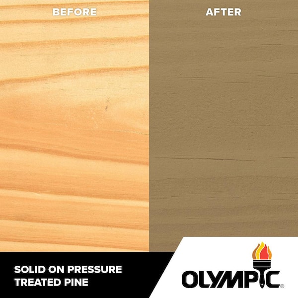 Olympic 1 gal. Mystic Black Exterior Solid Wood Protector Stain Plus Sealant in One