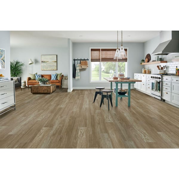 ProMark Warm Nutmeg 12 MIL x 6 in. W x 36 in. L Waterproof Glue Down Vinyl Plank Flooring 24ct (35.95 sq. ft. / case)