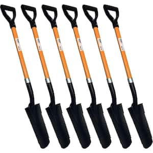 Drain Spade Teeth Multi-purpose Ashman Metal Blade Shovel 48 in. Durable Handle Length Fiberglass Rubber Grip (6-Pack)