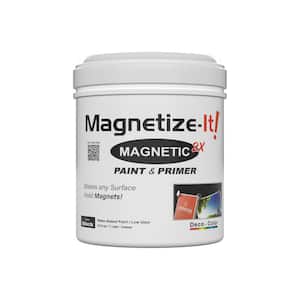 Magnetic Paint and Primer (Water Based) Satin Black Deco Color Extra Strong, All-Purpose Interior 1L