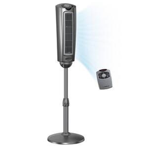 52 in. Space-Saving Pedestal Fan with Remote Control