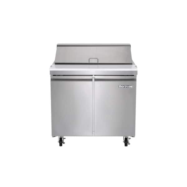 Norpole 7.6 cu. ft. Commercial Sandwich/Salad Prep Table Freezerless Refrigerator in Stainless Steel