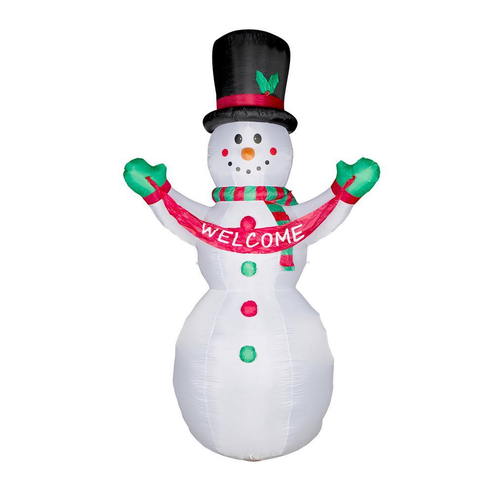 12 ft. Lighted Inflatable Snowman with Welcome Decor price history on PriceWatchPro