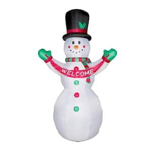 logobrands 7 ft. Miami Dolphins Inflatable Santa 620286 - The Home Depot