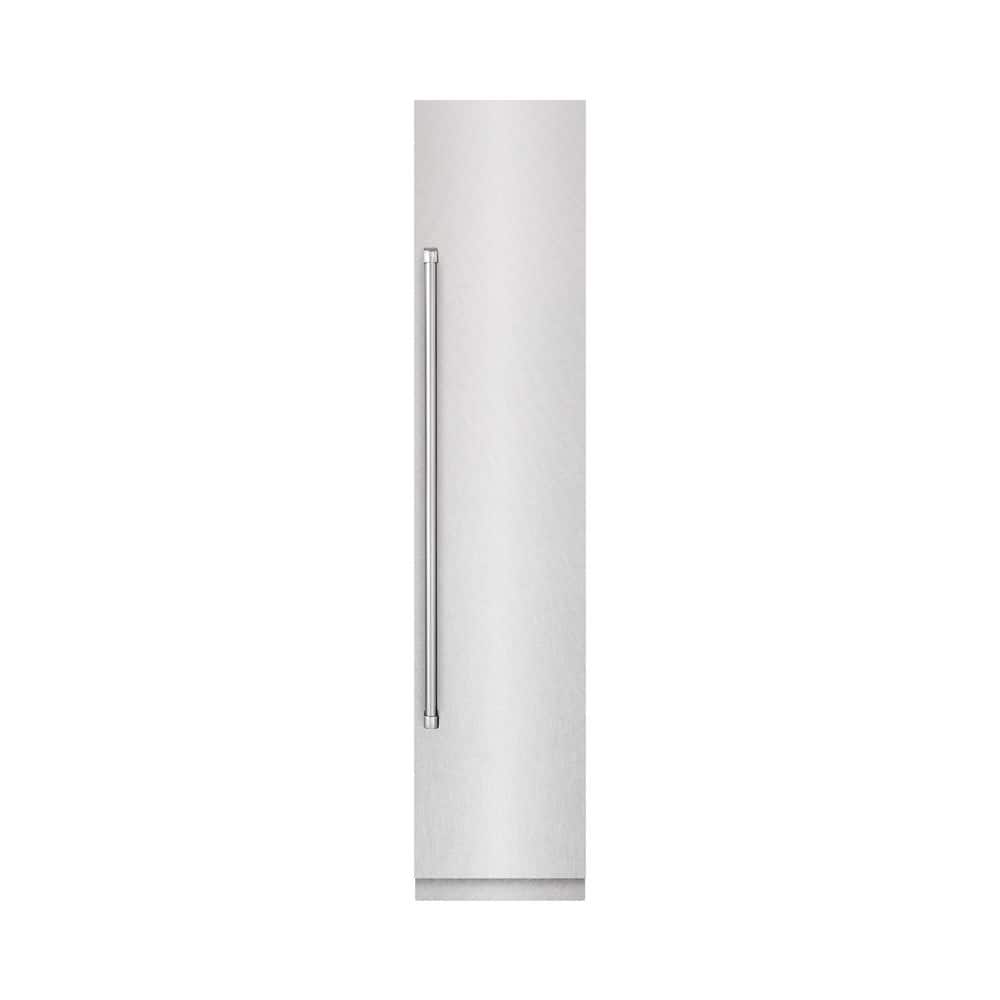 18 in. 8.6 cu. ft. Right Hinge Column Freezer in Satin Stainless Steel with Graphite Gray