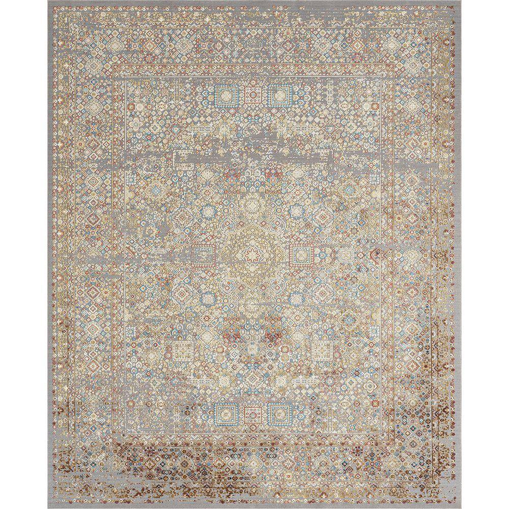 KALATY Kamaria 2 ft. x 3 ft. Grey/Multi Abstract Washable Area Rug ...
