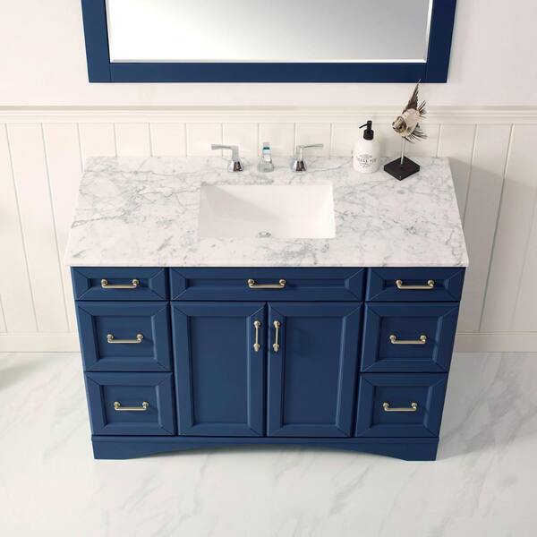 ROSWELL Naples 48 in. W x 22 in. D x 35.9 in. H Single Sink Bath