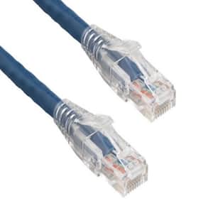 15 ft. Cat6 550 MHz UTP Ethernet Network Patch Cable with Clear Snagless Boot, Blue