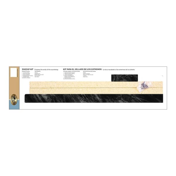 Sombra End Cap Kit with Ora Eased Edge with Loose Backsplash